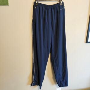 NikeFit Navy Blue Track Pants with Zip Pockets Large
